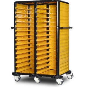 G.ST.150.D.3ترولی دو سینی سرویس چرخ دستی 150 (2 طرف + پشت بسته)